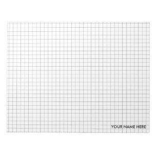 Grand bloc-notes en papier quadrillé 11" x 8,5"