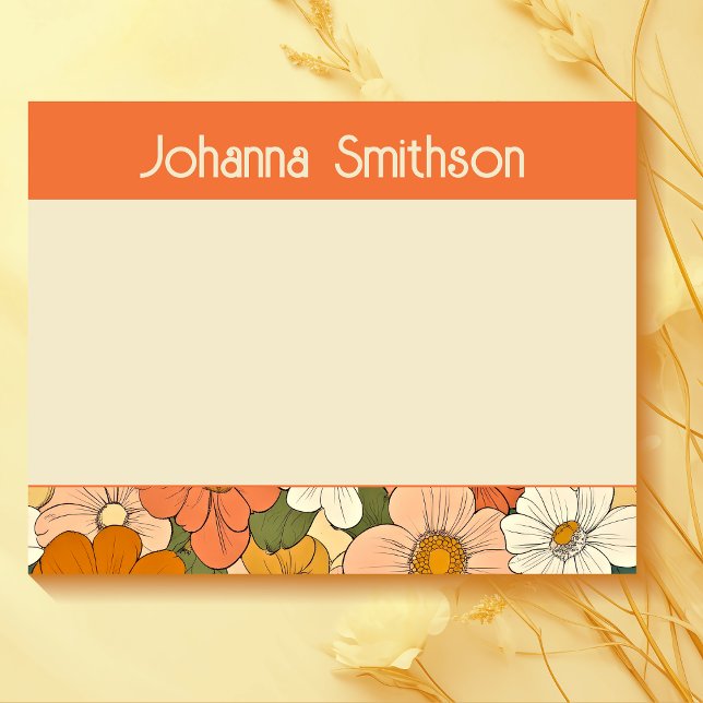 Grand Bloc-notes rétro Orange Groove (Créateur téléchargé)