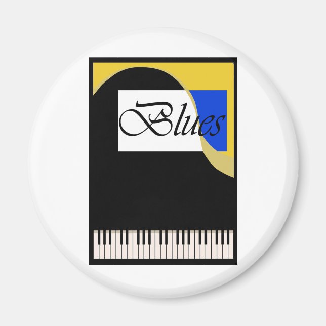 Grand Blues Piano Magnet (Vorne)