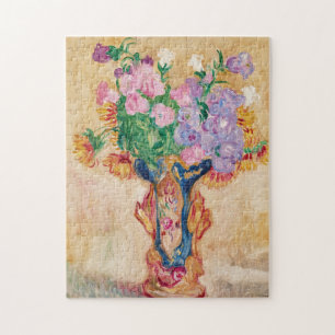 Grand Bouquet au Vase en Porcelaine Louis Valtat