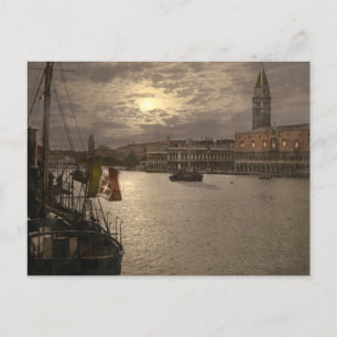 Grand Canal bei Mondlicht I, Venedig, Italien Postkarte