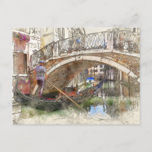 Grand Canal Gondola Rides, Venedig Postkarte