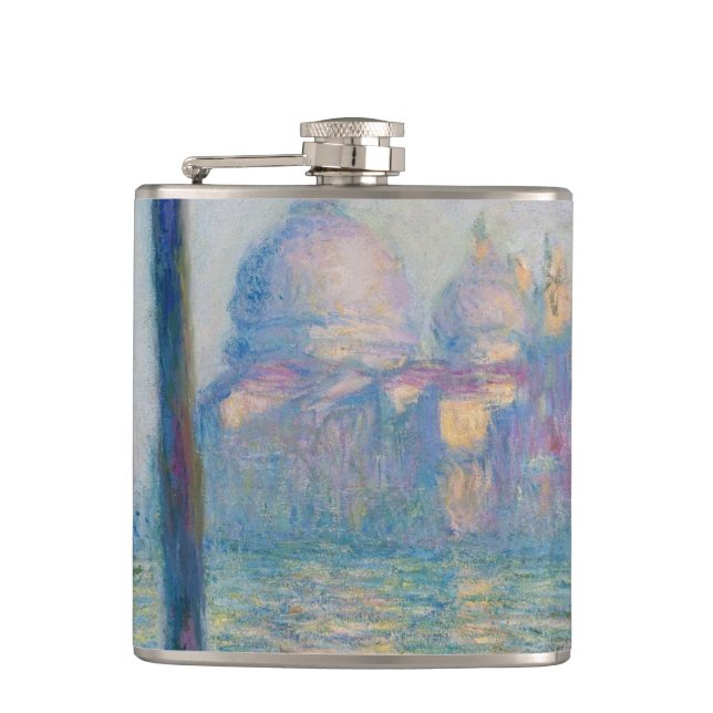 Grand Canal Monet Venice Italien Klassische Malere Flachmann (Vorderseite)