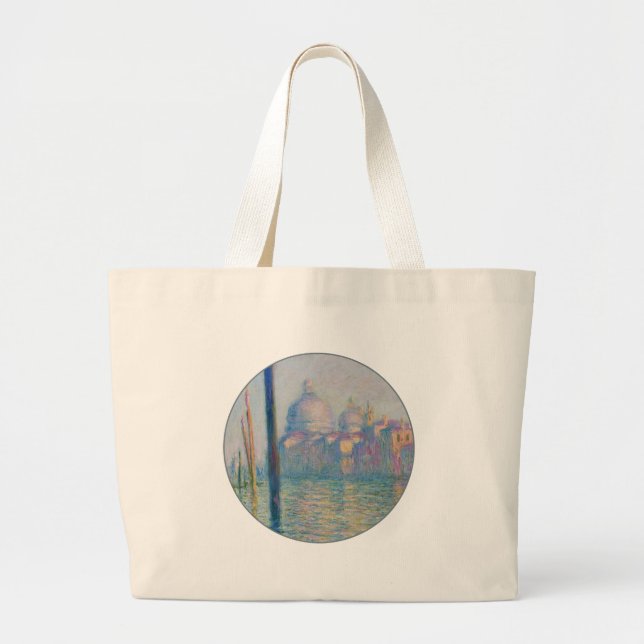 Grand Canal Monet Venice Italien Klassische Malere Jumbo Stoffbeutel (Vorne)