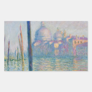 Grand Canal Monet Venice Italien Klassische Malere Rechteckiger Aufkleber