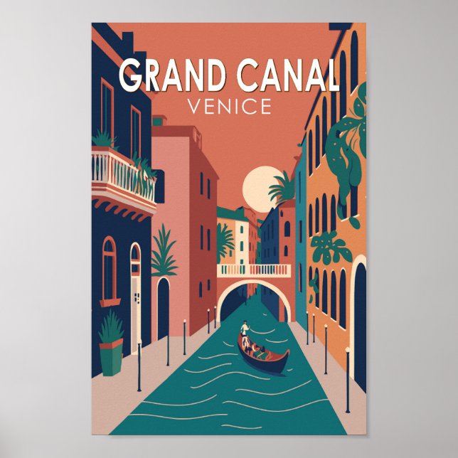 Grand Canal Venedig Kunst, Dichtung und Musik Vint Poster (Vorne)