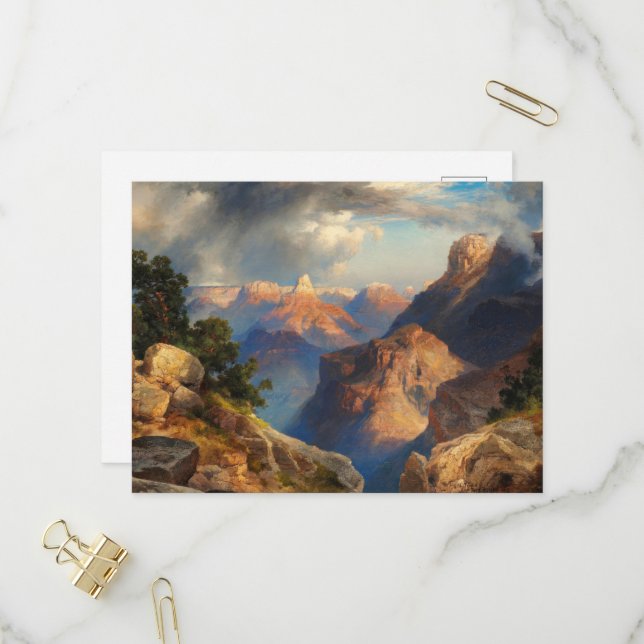 Grand Canyon, 1912 von Thomas Moran Einladungspostkarte (Vorderseite/Rückseite Beispiel)