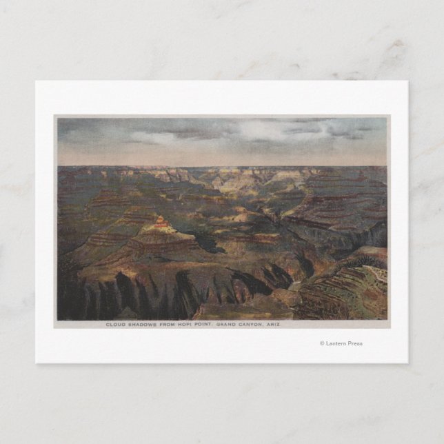 Grand Canyon, Arizona - Cloud Shadows aus Hopi Postkarte (Vorderseite)