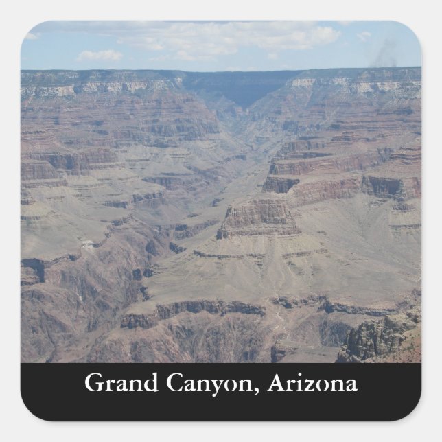 Grand Canyon, Arizona Quadratischer Aufkleber (Vorderseite)