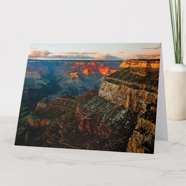 GRAND CANYON-BLICK UND BESUCHEN KARTE (Vorderseite)