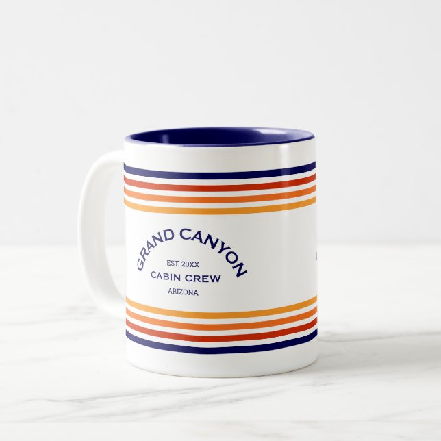 Grand Canyon Canyon Club Wappen Park/Garten: Zweifarbige Tasse (Vorderseite Links)