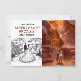 Grand Canyon Couple Save the Date Einladung