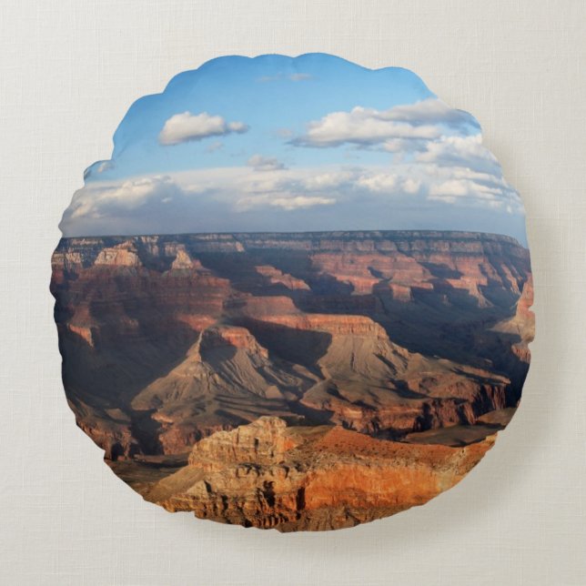 Grand Canyon gesehen von der Südkante in Arizona Rundes Kissen (Vorderseite)