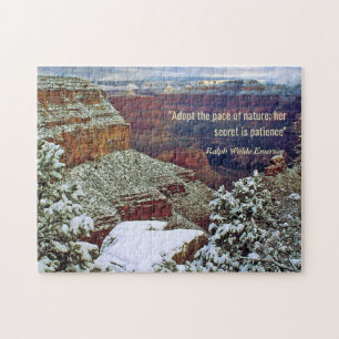 Grand Canyon im Winter mit Emerson Quote