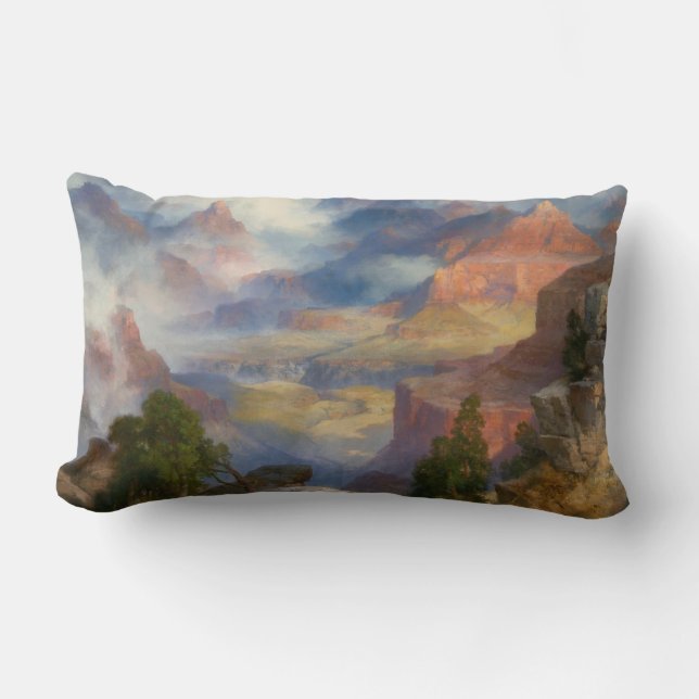 Grand Canyon in Mist (von Thomas Moran) Lendenkissen (Vorderseite)