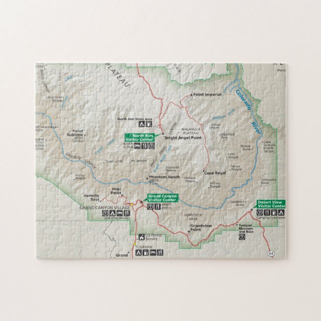 Grand Canyon Kartenpuzzle (Horizontal)