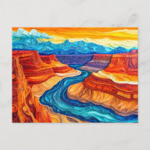 Grand-Canyon-Landschaft im Quilling-Stil