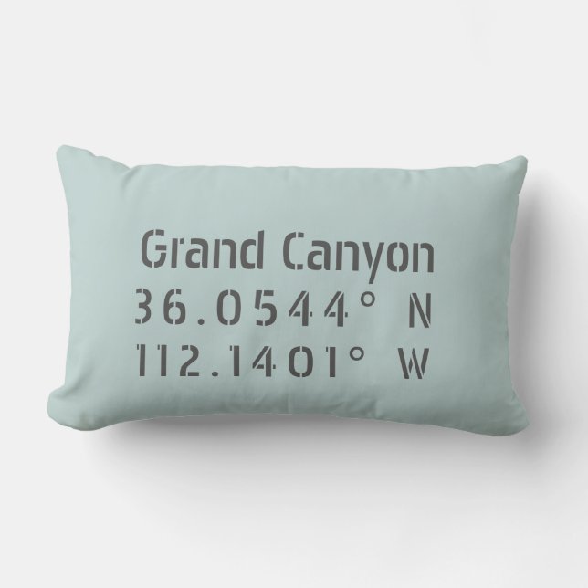 Grand Canyon Latitude Longitude Lendenkissen (Vorderseite)