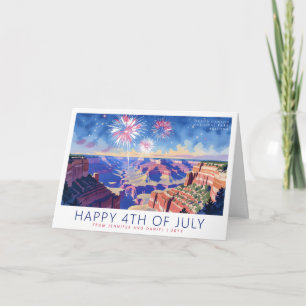 Grand Canyon National Park 4. Juli Feuerwerk Feiertagskarte