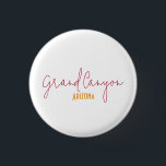 Grand Canyon National Park Arizona Souvenir Button<br><div class="desc">Celebrate your visit to the Grand Canyon, Arizona with this minimalist travel souvenir design. Featuring clean typography and timeless style, this design makes a perfect keepsake from your travels or a thoughtful gift for adventurers and wanderers who love this destination. Ideal for travelers, explorers, and anyone who loves the Grand...</div>