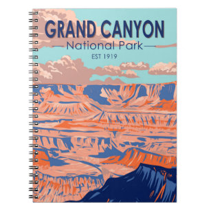  Grand Canyon National Park Arizona Vintage Notizblock