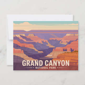 Grand Canyon National Park Carte postale Rétro