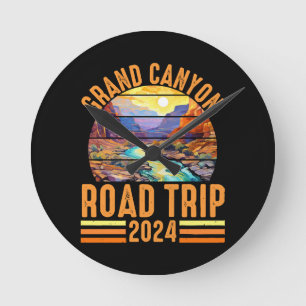 Grand Canyon National Park Road Trip 2024 Runde Wanduhr