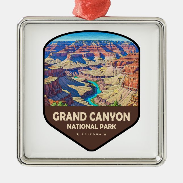 Grand Canyon National Park Shield Ornament Aus Metall (Vorne)