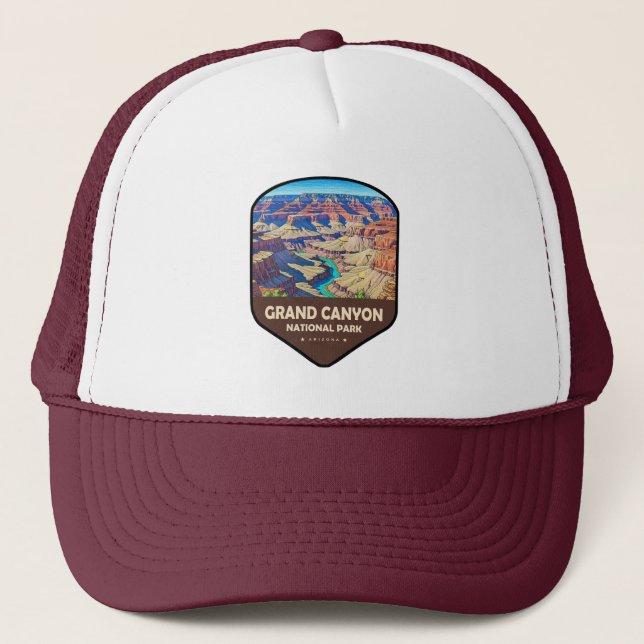 Grand Canyon National Park Shield Truckerkappe (Vorderseite)