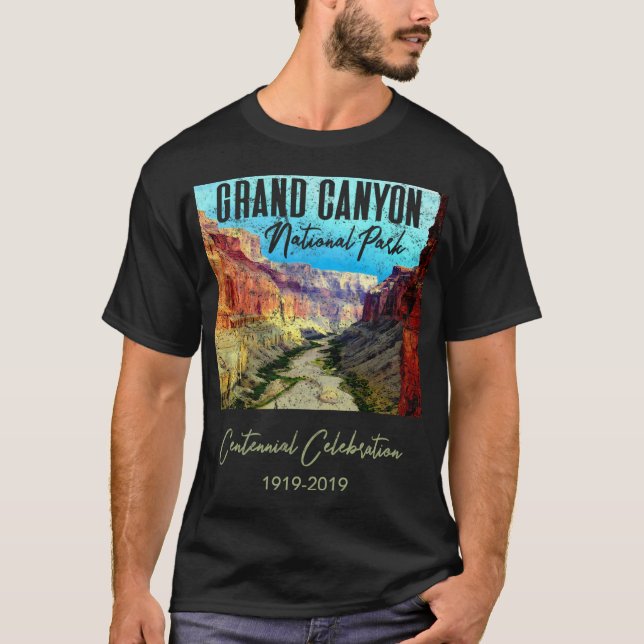 Grand Canyon Nationalpark 100 Jahre Jubiläum Ce T-Shirt (Vorderseite)