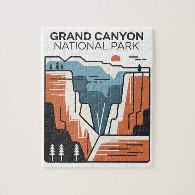 Grand Canyon Nationalpark Abstrakt Illustration (Vertikal)