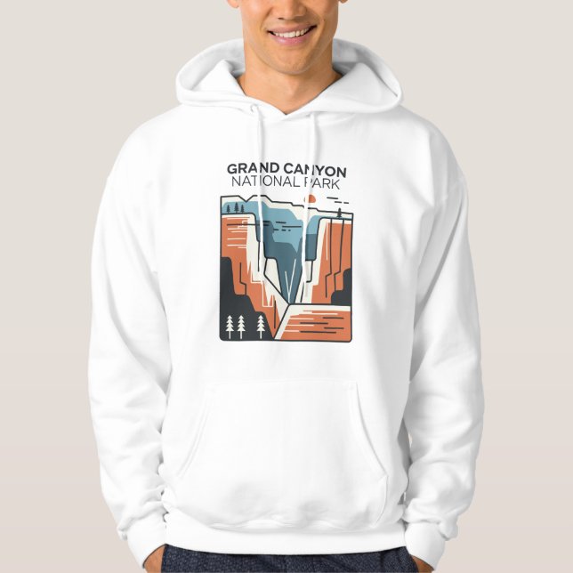 Grand Canyon Nationalpark Abstrakt Illustration Hoodie (Vorderseite)