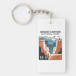 Grand Canyon Nationalpark Abstrakt Illustration Schlüsselanhänger