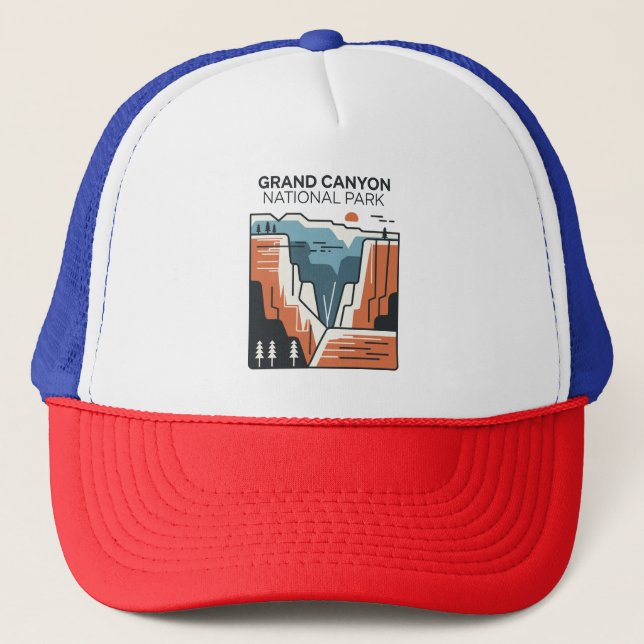 Grand Canyon Nationalpark Abstrakt Illustration Truckerkappe (Vorderseite)