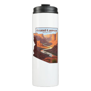 Grand Canyon Nationalpark Arizona Karte Thermosbecher