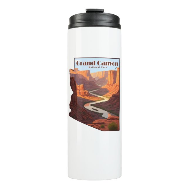 Grand Canyon Nationalpark Arizona Karte Thermosbecher (Vorderseite)