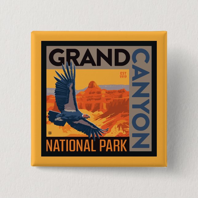 Grand Canyon Nationalpark | Condors Button (Vorderseite)