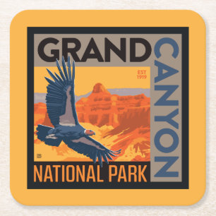 Grand Canyon Nationalpark Condors Rechteckiger Pappuntersetzer