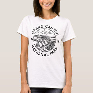 Grand Canyon Nationalpark Coole Schwarze Linie T-Shirt