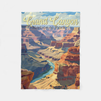 Grand Canyon Nationalpark Illustration Fleecedecke