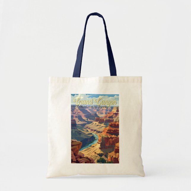 Grand Canyon Nationalpark Illustration Tragetasche (Vorne)