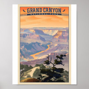 Grand Canyon Nationalpark Litho Artwork Poster
