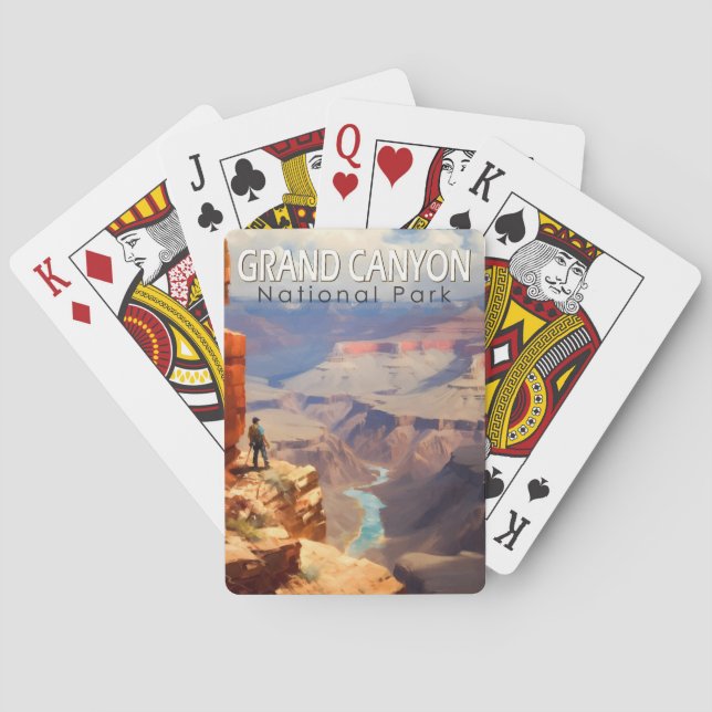 Grand Canyon Nationalpark Ölgemälde Kunst, Dichtun Spielkarten (Rückseite)
