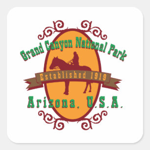 Grand Canyon Nationalpark Quadratischer Aufkleber