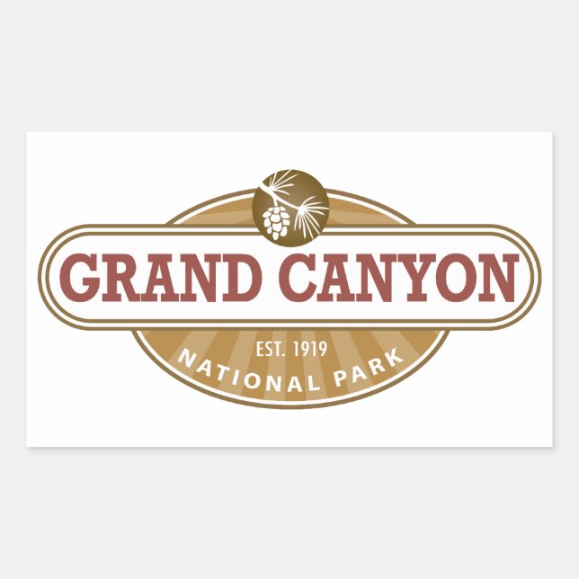 Grand Canyon Nationalpark Rechteckiger Aufkleber (Vorderseite)