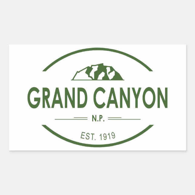 Grand Canyon Nationalpark Rechteckiger Aufkleber (Vorderseite)