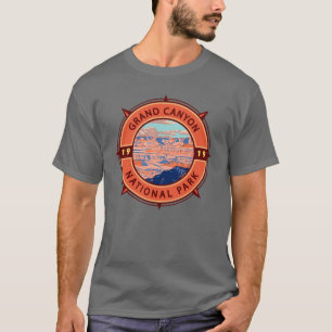 Grand Canyon Nationalpark Retro Kompass Emblem T-Shirt