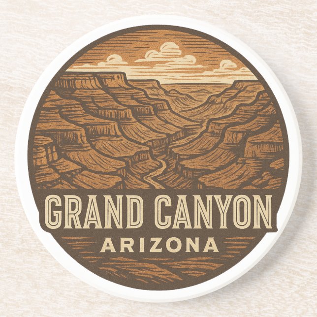 Grand Canyon Nationalpark Runde Sandstone Unterset Getränkeuntersetzer (Vorne)
