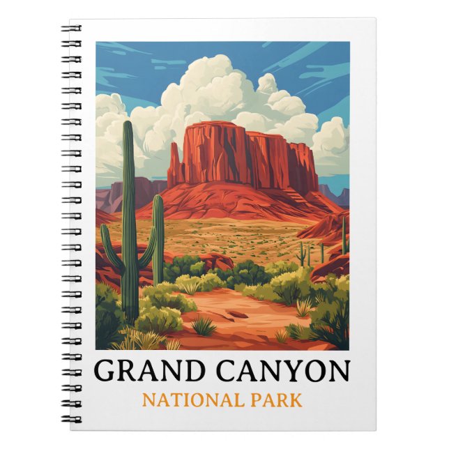 Grand Canyon Nationalpark Vintage Notizblock (Vorderseite)