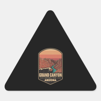 Grand Canyon Nationalpark Wanderlogos Dreieckiger Aufkleber